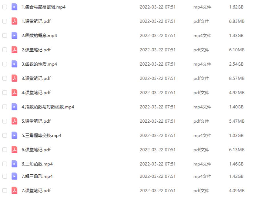 高中数学网课教程分享2021年作业帮高中数学暑假班讲义+视频教程