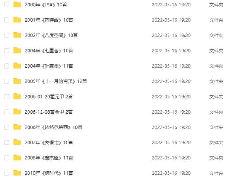 周杰伦歌曲大全MP3车载音响音乐百度网盘资源下载