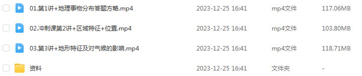 2024张艳平高三地理24年高考地理二轮复习视频教程+讲义（上+下）