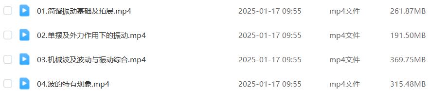 2025于冲高三物理二轮复习寒假班