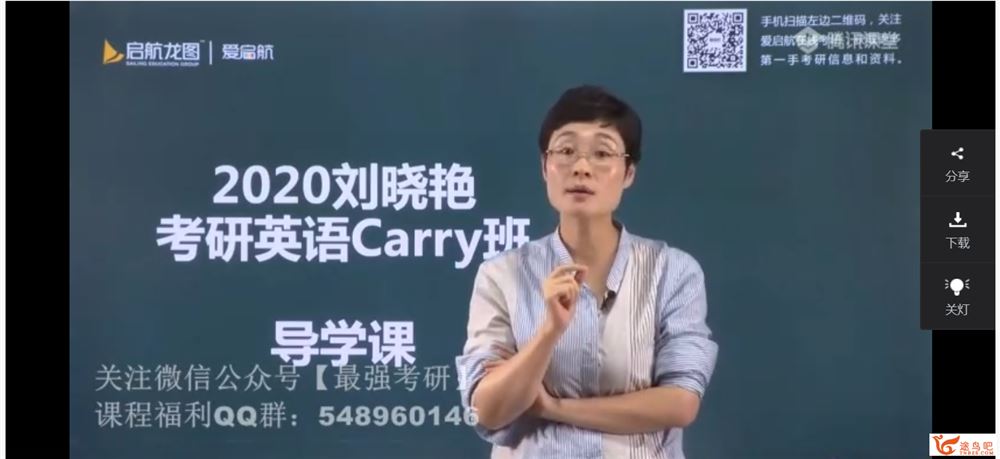 启航龙图2020刘小艳考研英语专项全套教程