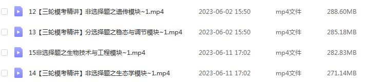 23年高中网课教程猿辅导2023张鹏高三生物视频教程+课件+讲义高考生物二三轮复习春季班