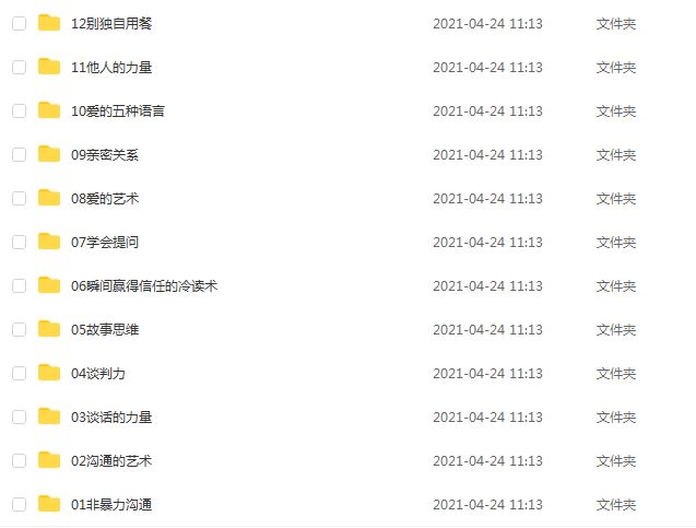 刘媛媛-情商修炼 情绪疗愈书单,632.86M课程百度网盘打包下载,非暴力沟通/沟通的艺术/谈话的力量/谈判力/瞬间赢得信任的冷读术