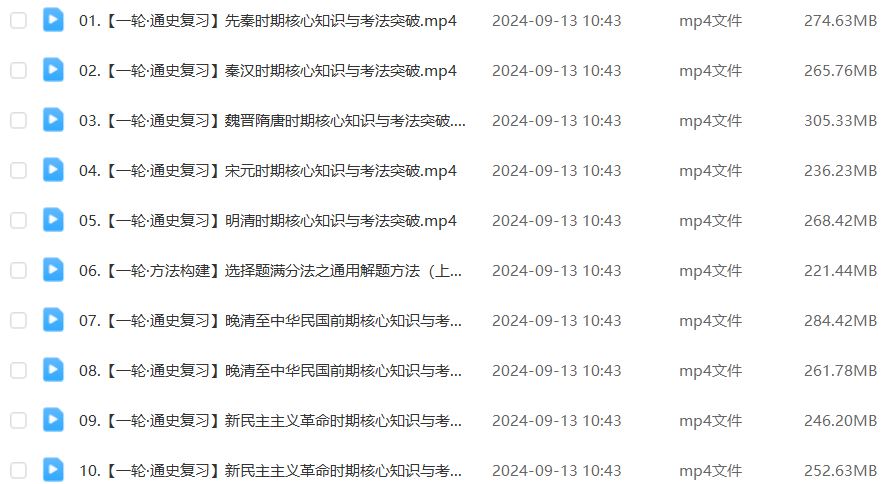 2025年朱灵慧高三历史一轮复习暑假班