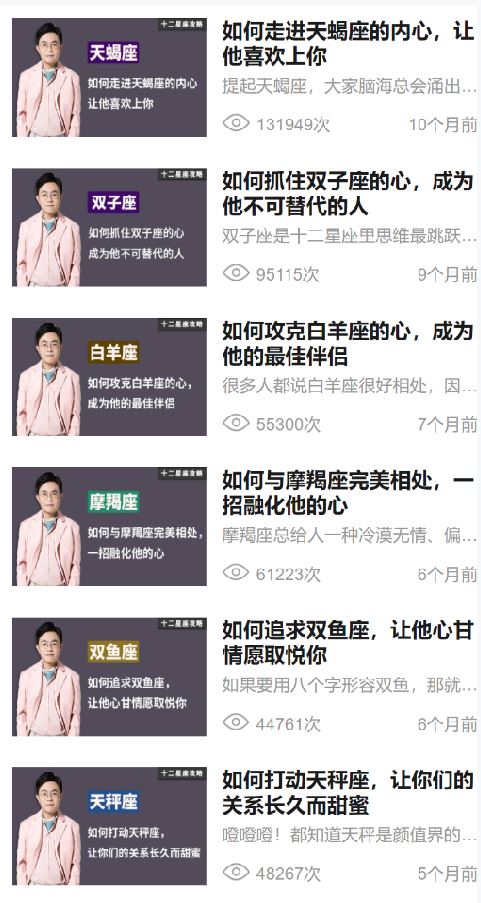 12星座攻略