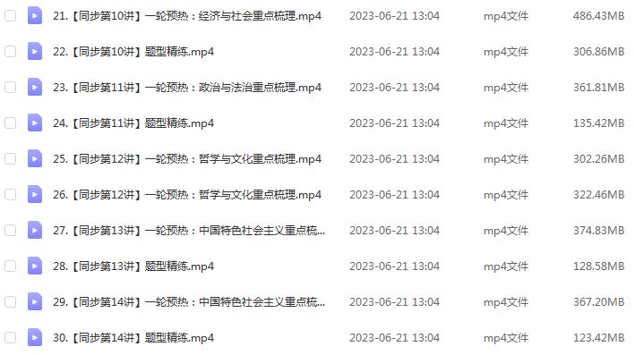 23年高中政治网课作业帮2023秦琳高二政治春季班视频教程+课堂笔记