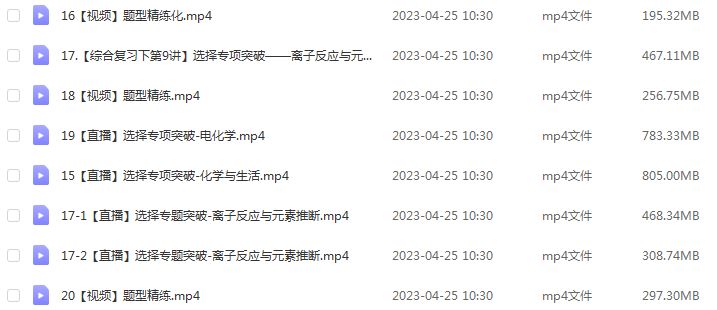 作业帮高考复习2023林森高三化学s全年班-视频教程+课堂笔记（暑/秋/寒/春班）
