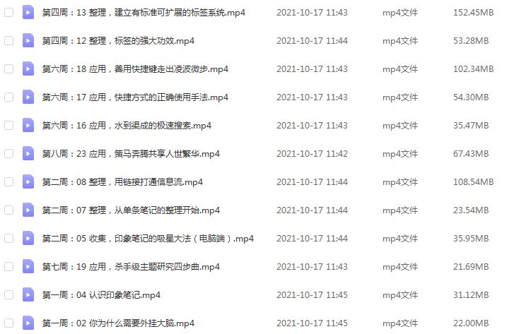 外挂大脑训练营-用印象笔记有序管理一切信息记忆方法教程,百度网盘资源打包下载