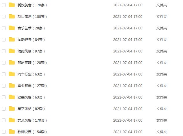 【PPT模板】全套,26.06G百度网盘资源打包下载,餐饮/音乐艺术/项目策划/汽车行业/教师说课/政府汇报/医疗卫生等模板