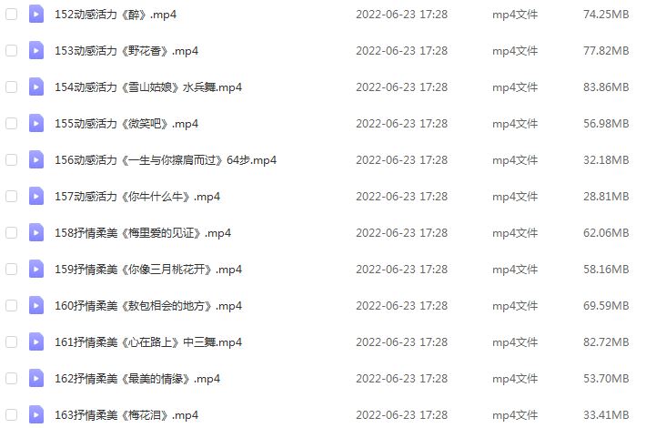 红尘情歌/九九女儿红等广场舞50套视频教学跟跳百度网盘打包下载
