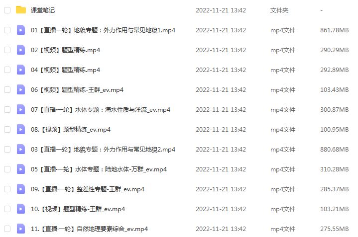 作业帮2023王群高三地理a+一轮复习视频教程+讲义（暑假班+秋季班）