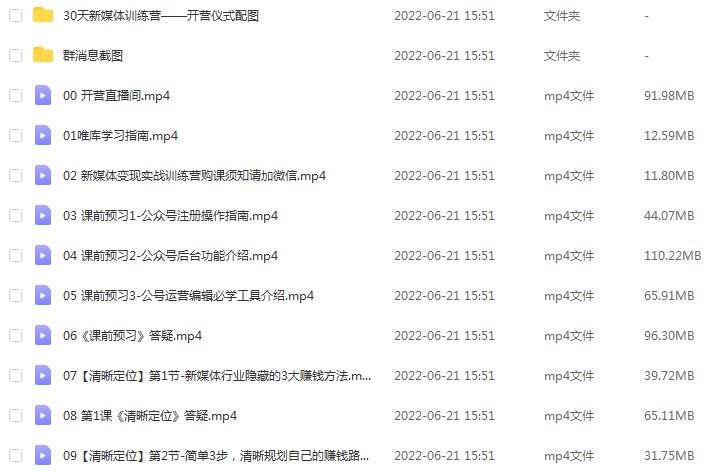 唯库新媒体变现实战训练营网课教程，30天开启副业赚钱