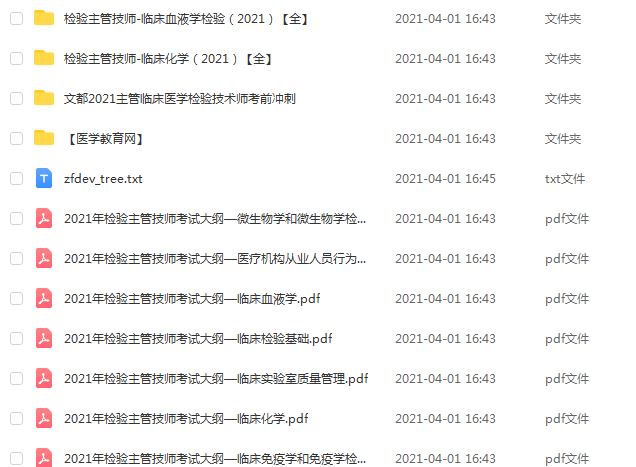 21年主管检验师教学课程,19.5G课程百度网盘打包下载，医学/临床/血液检验