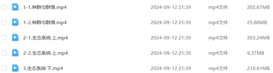 2025张鹏高三生物一轮复习秋季班网课教程
