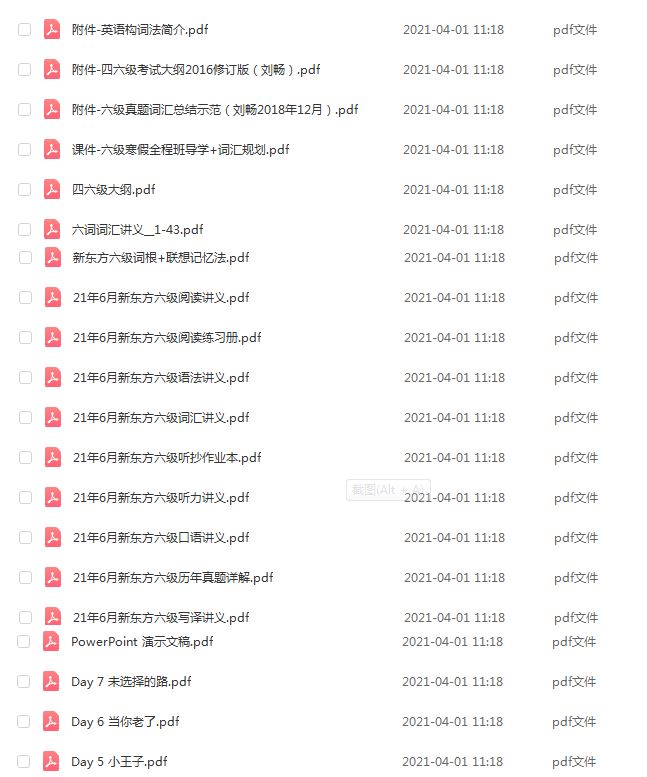 新东方英语六级，词汇/听力/晨读/阅读/真题/讲义