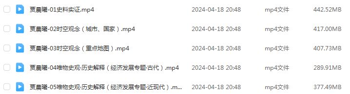 2024高三历史高考二三轮复习春季班