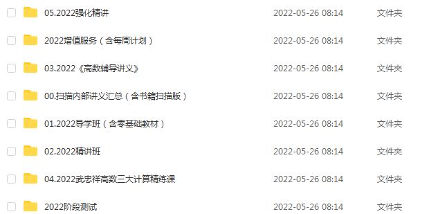 2022考研数学武忠祥有道数学团队教学视频+讲义真题，91.81G学习资料百度网盘下载