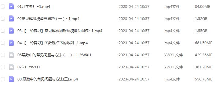 23年高中网课教程猿辅导2023问延伟高三数学视频教程高考数学二三轮复习春季班