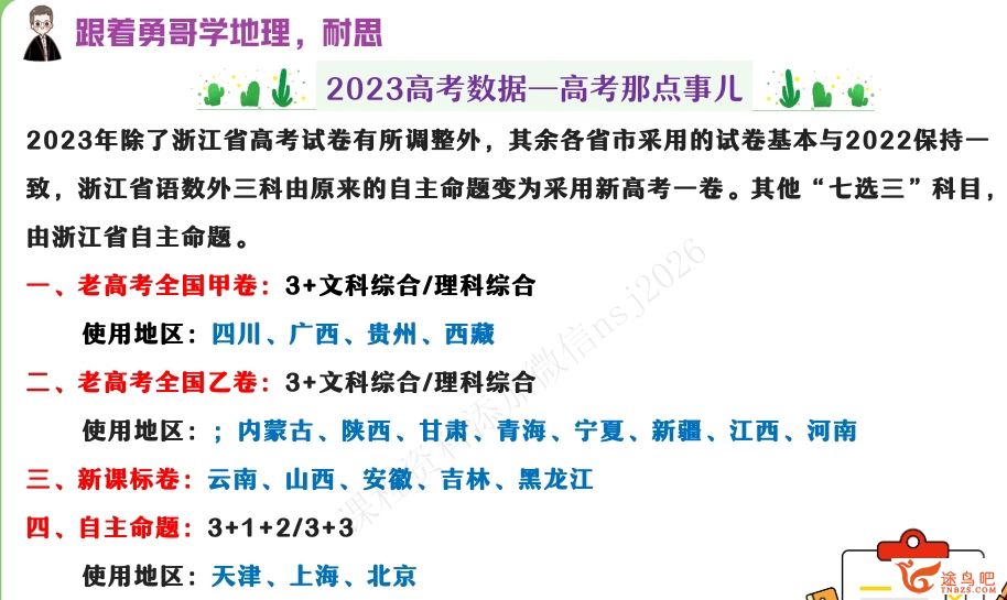 孙国勇2024年高考地理一轮秋季班更新3讲百度网盘 孙国勇地理怎么样