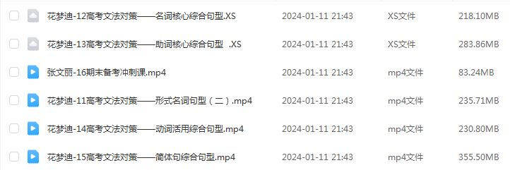 2024张文丽日语一轮秋季班视频教程