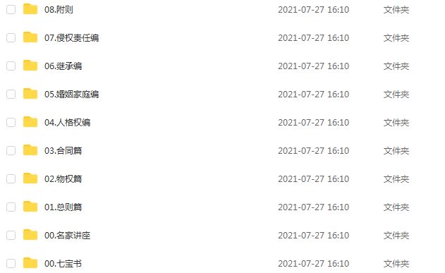民法典逐条精解教学课程,46G课程百度网盘资源打包下载