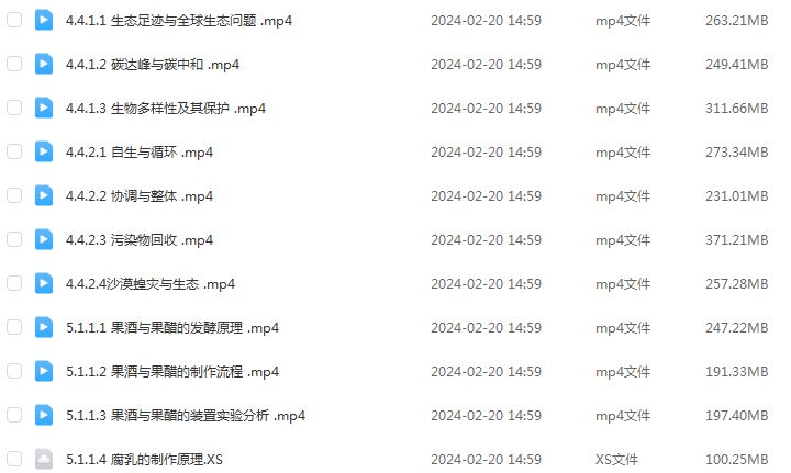 有道2024陈旭晨高二生物下学期网课寒春班