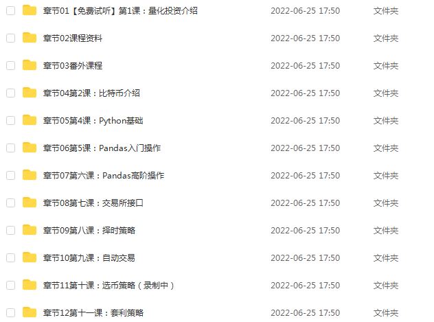 教你炒股票课程Python数字货币量化投资课程