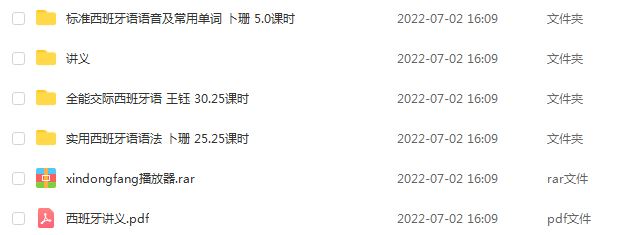 XDF西班牙语入门一月通网课教程，百度网盘资源下载