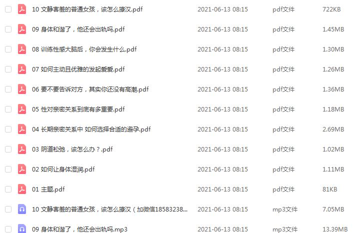 小白必学情趣课教学视频,百度网盘资源打包下载