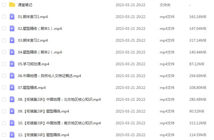 作业帮2023王群高二地理视频教程+课程笔记（寒假班+春季班）