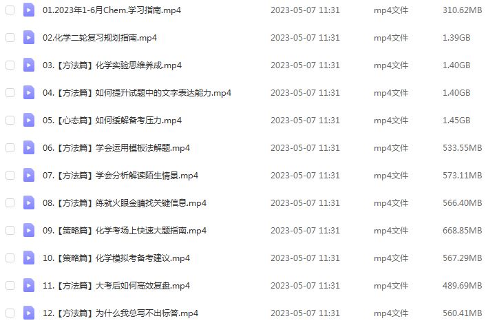 23年高中网课教程有道2023高东辉高三化学视频教程高考二轮复习+冲刺班