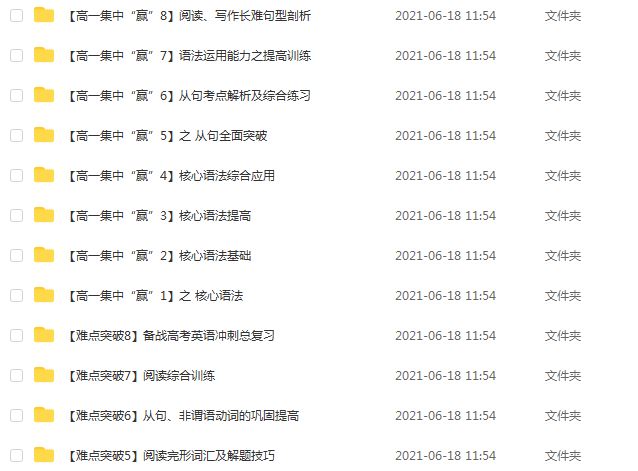 陈茂高中英语教程 ,86.61G课程百度网盘打包下载,词汇/语法/阅读/填空/听力/写作教学视频