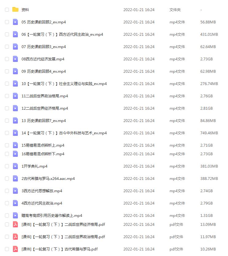 高中历史网课资源下载猿辅导22年【唐浩】高三历史A+教学视频