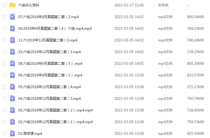 英语六级听力专项训练教程22年6月考虫六级听力虐耳精听网课，7.64G学习资料百度网盘资源下载