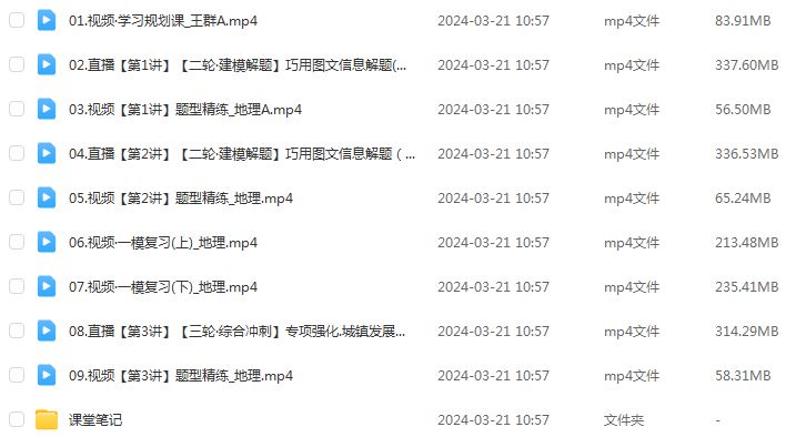 作业帮2024王群高三地理春季班24年王群高考地理二三轮复习网课