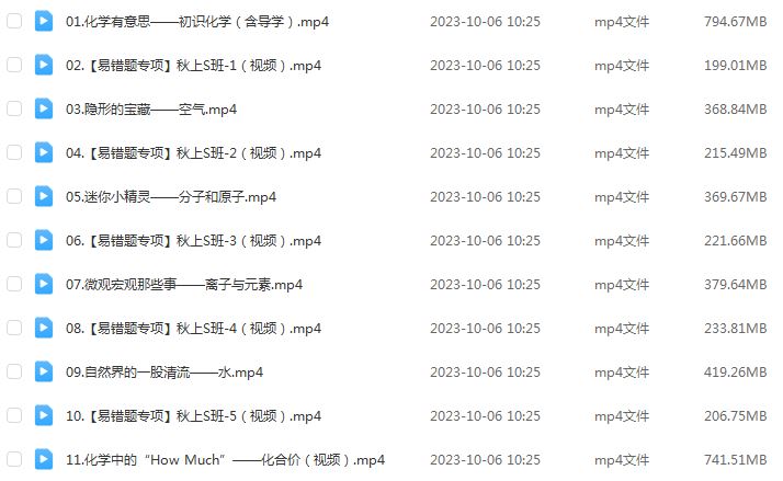 2024杨雯智初三化学S班视频教程+讲义秋季班
