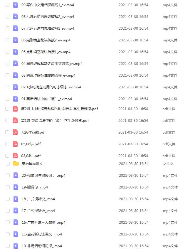 高中英语网课教程推荐2021乐学付煊屿英语全程班课程资源下载