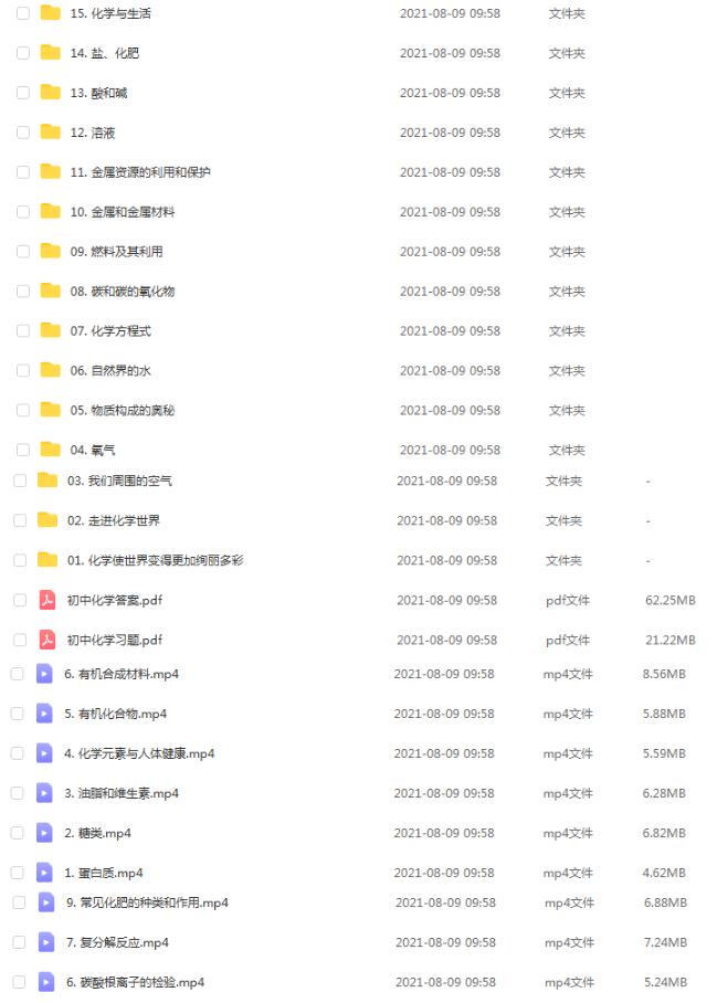 初中化学网课资源下载乐乐课堂初中化学教程