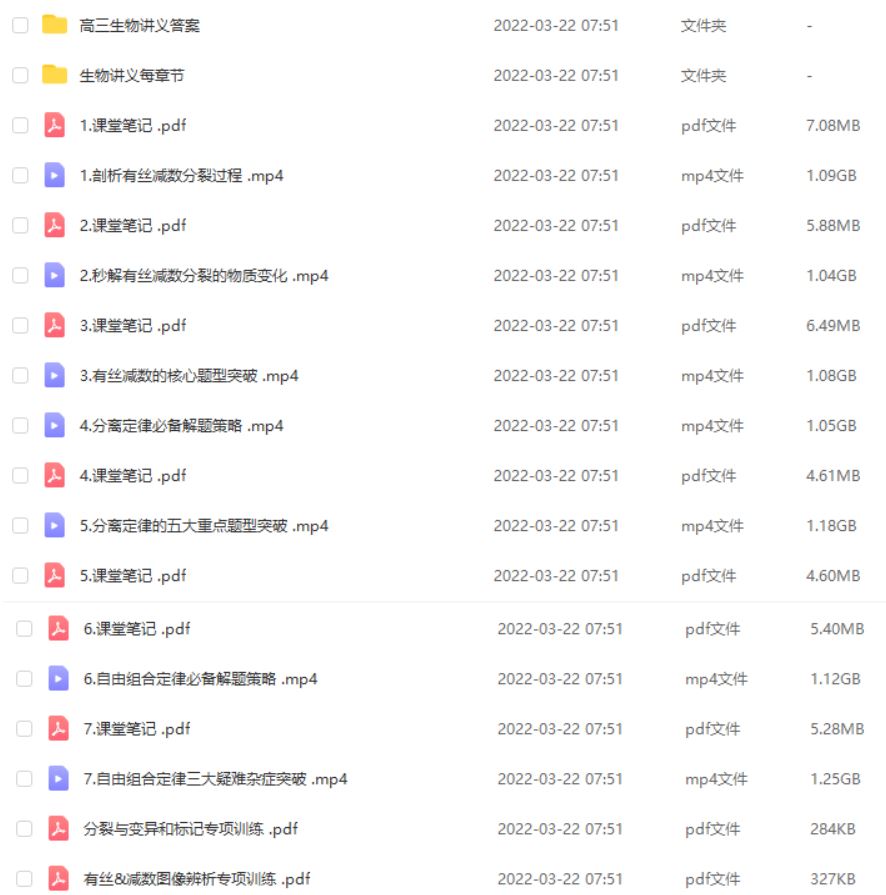 高中生物网课资源下载2021年作业帮高中生物暑假班讲义+视频教程
