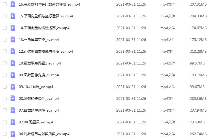 2021王嘉庆高考数学教程全程班,3.58G课程百度网盘打包下载,高中数学教学视频