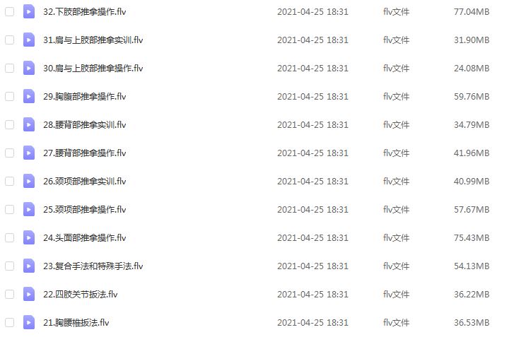 推拿手法学-浙江中医药大学【范炳华】,1.76G课程百度网盘打包下载