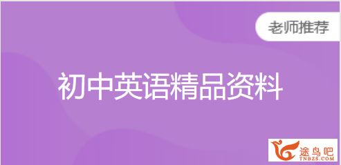 学而思网校精品学习资料 初中英语资料汇编PDF文档下载百